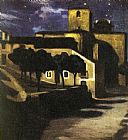 Diego Rivera Canvas Paintings - Night Scene in Avila